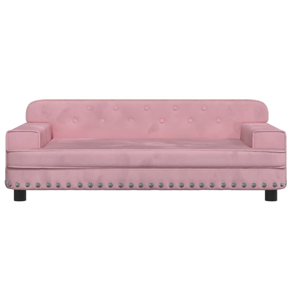 vidaXL Canapé pour enfants rose 90x53x30 cm velours