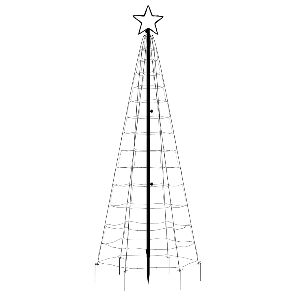 vidaXL Arbre de Noël lumineux avec piquets 220 LED bleu 180 cm