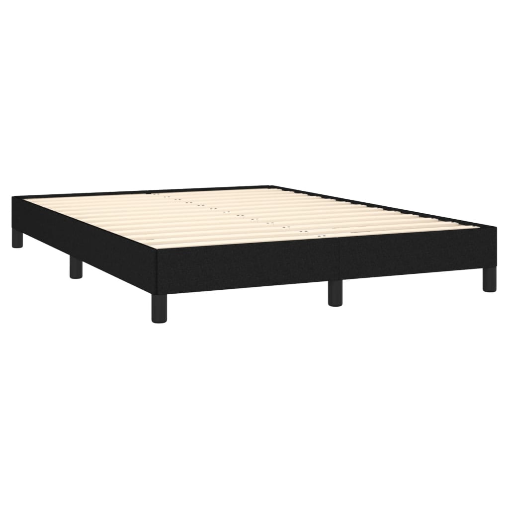 vidaXL Cadre de lit sans matelas noir 140x200 cm tissu