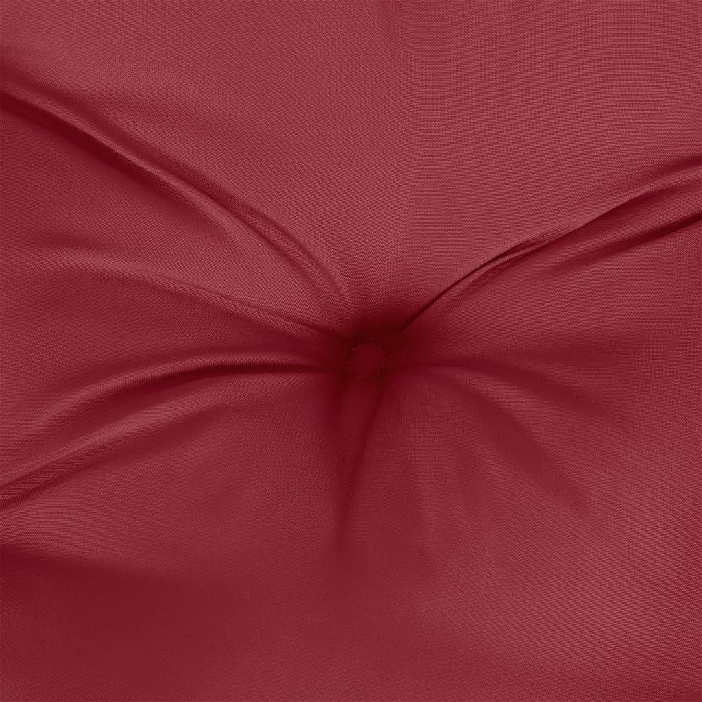 vidaXL Coussin de palette rouge bordeaux 80x40x12 cm tissu