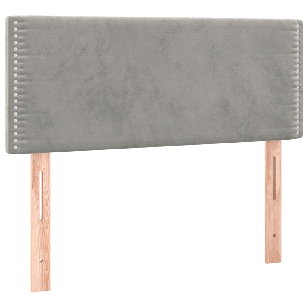 vidaXL Tête de lit à LED Gris clair 80x5x78/88 cm Velours