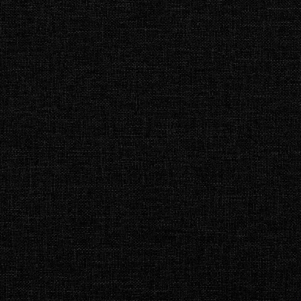 vidaXL Lit de jour avec matelas noir 90x200 cm tissu
