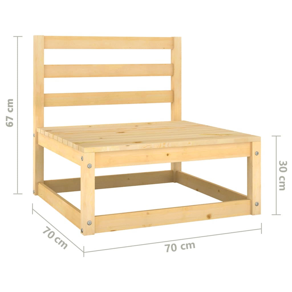 vidaXL Salon de jardin 2 pcs bois de pin massif