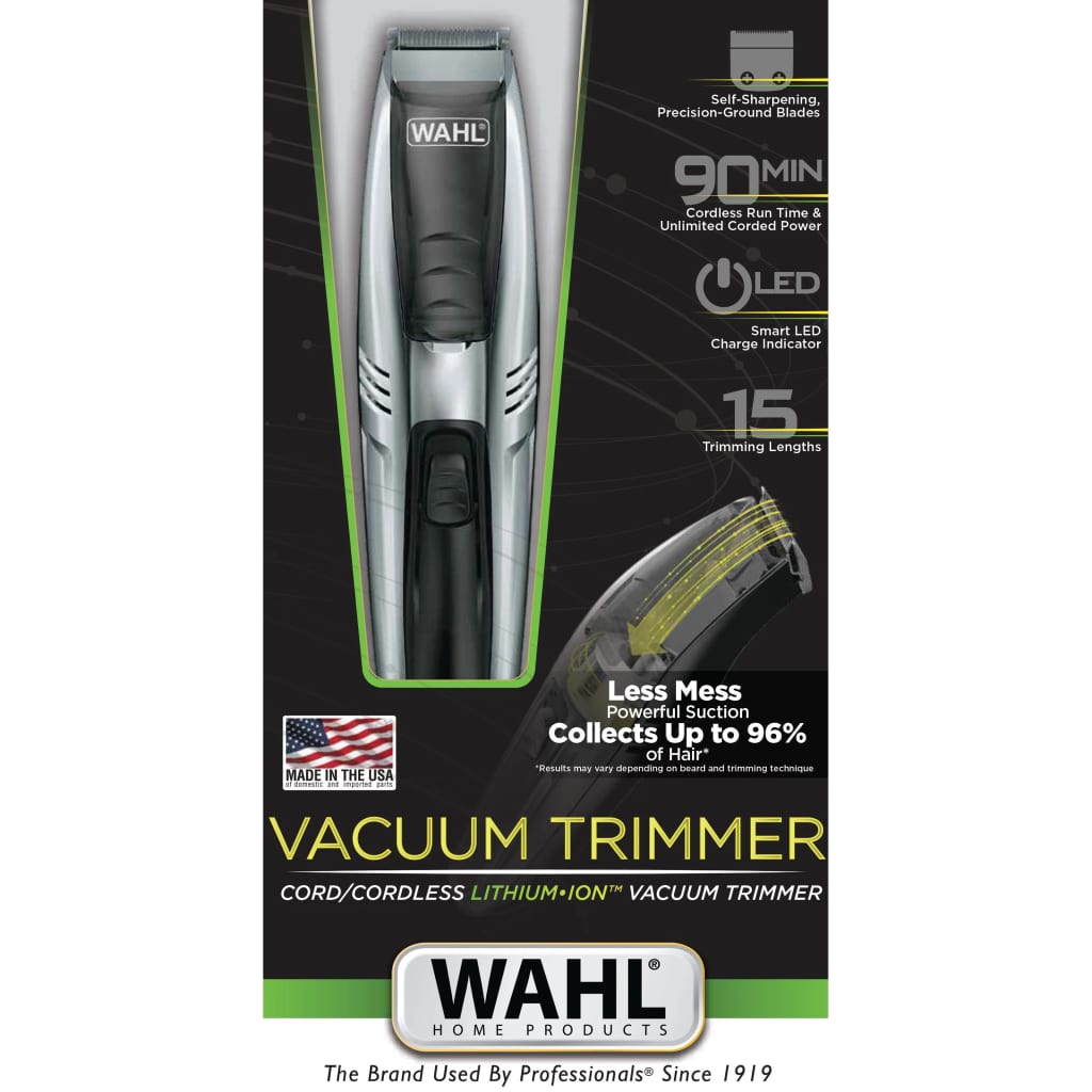 Wahl Tondeuse à barbe 15 pcs Vacuum Trimmer 6W