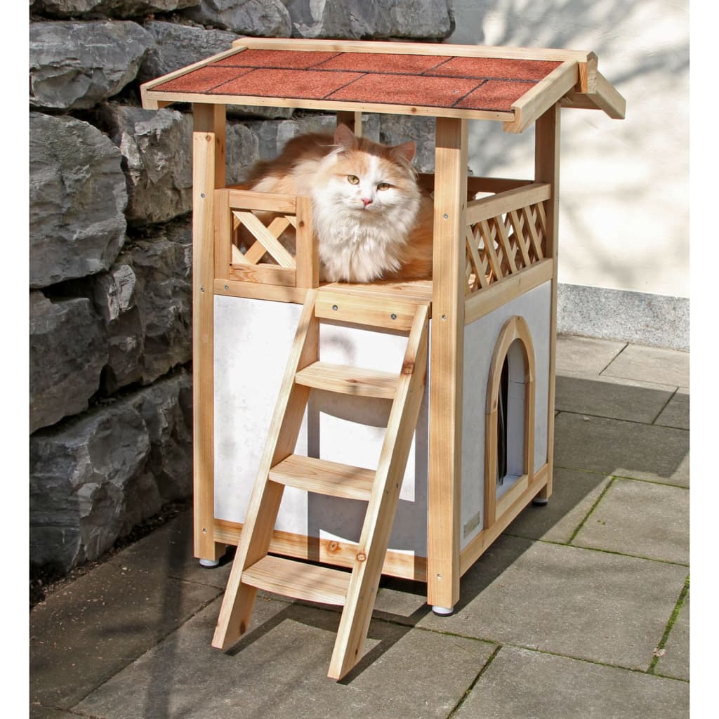 Kerbl Maison pour chats Tyrol Alpin 88x57x77 cm Marron clair