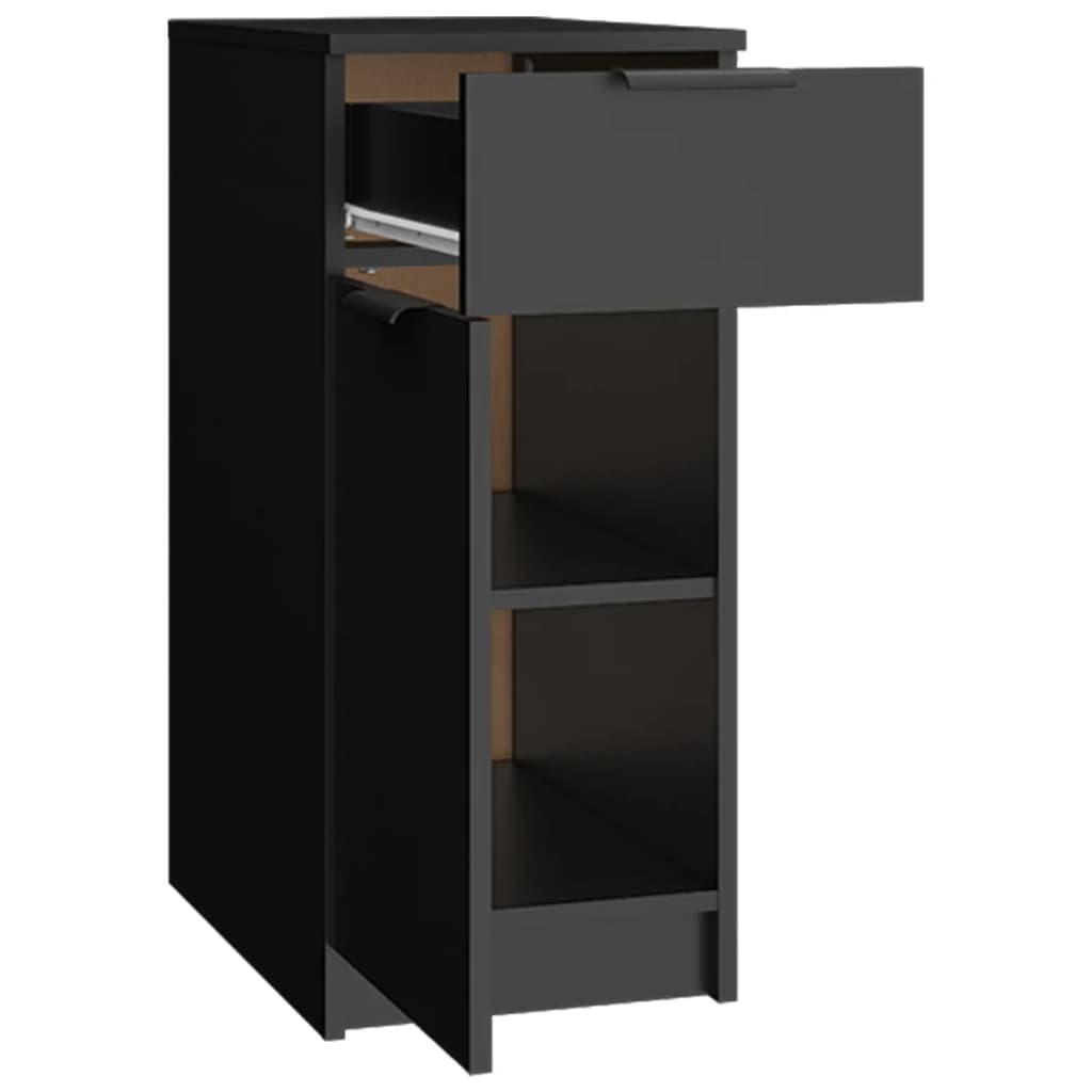 vidaXL Armoire de bureau noir 33,5x50x75 cm bois d'ingénierie