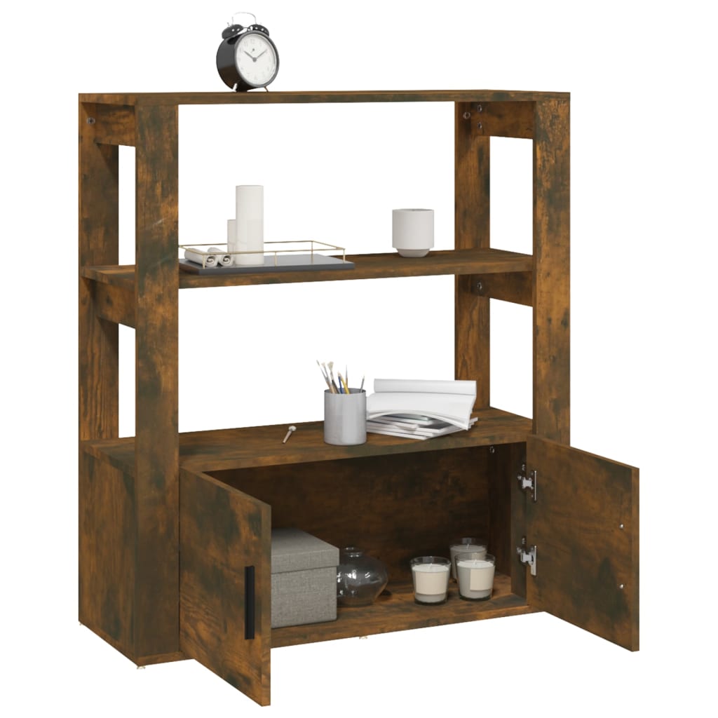 vidaXL Buffet Chêne fumé 80x30x90 cm Bois d'ingénierie