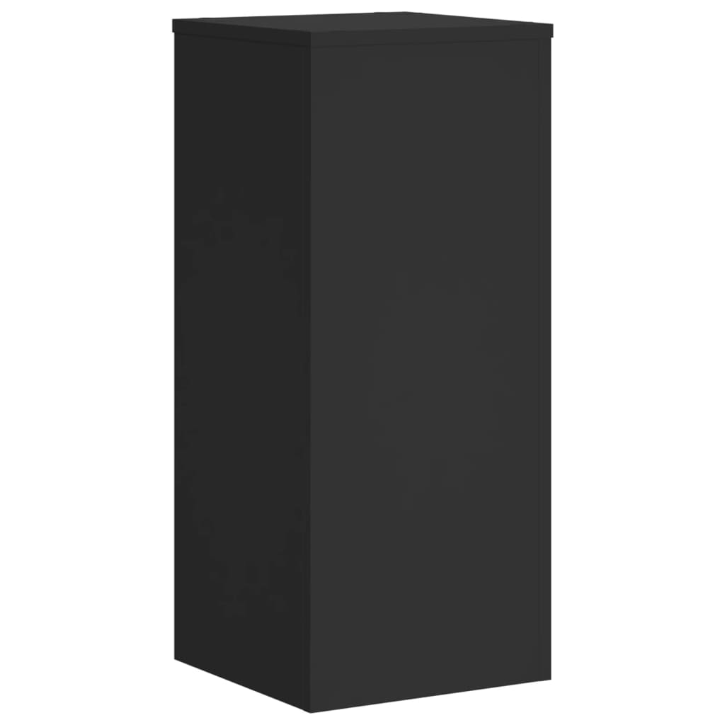 vidaXL Supports pour plantes 2 pcs noir 30x30x70 cm bois d'ingénierie