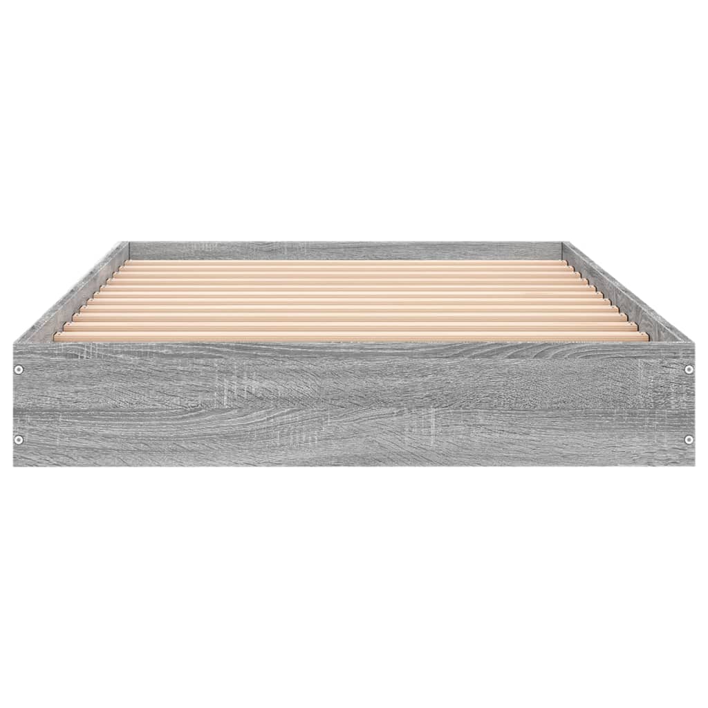 vidaXL Cadre de lit sans matelas sonoma gris 75x190 cm