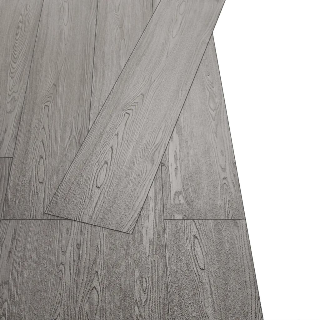 vidaXL Dalles de plancher PVC autoadhésif 5,02 m² 2 mm gris foncé