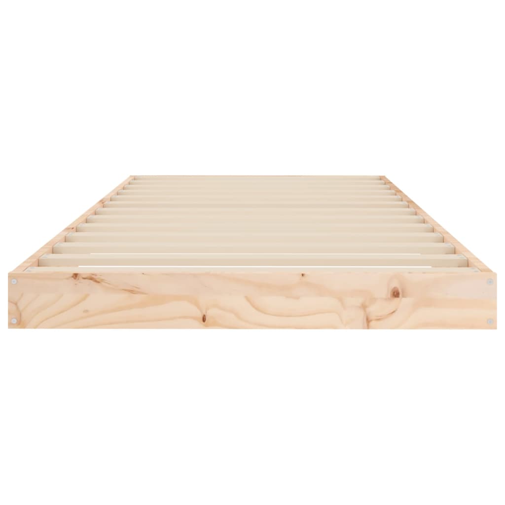vidaXL Cadre de lit 75x190 cm petit simple bois massif de pin