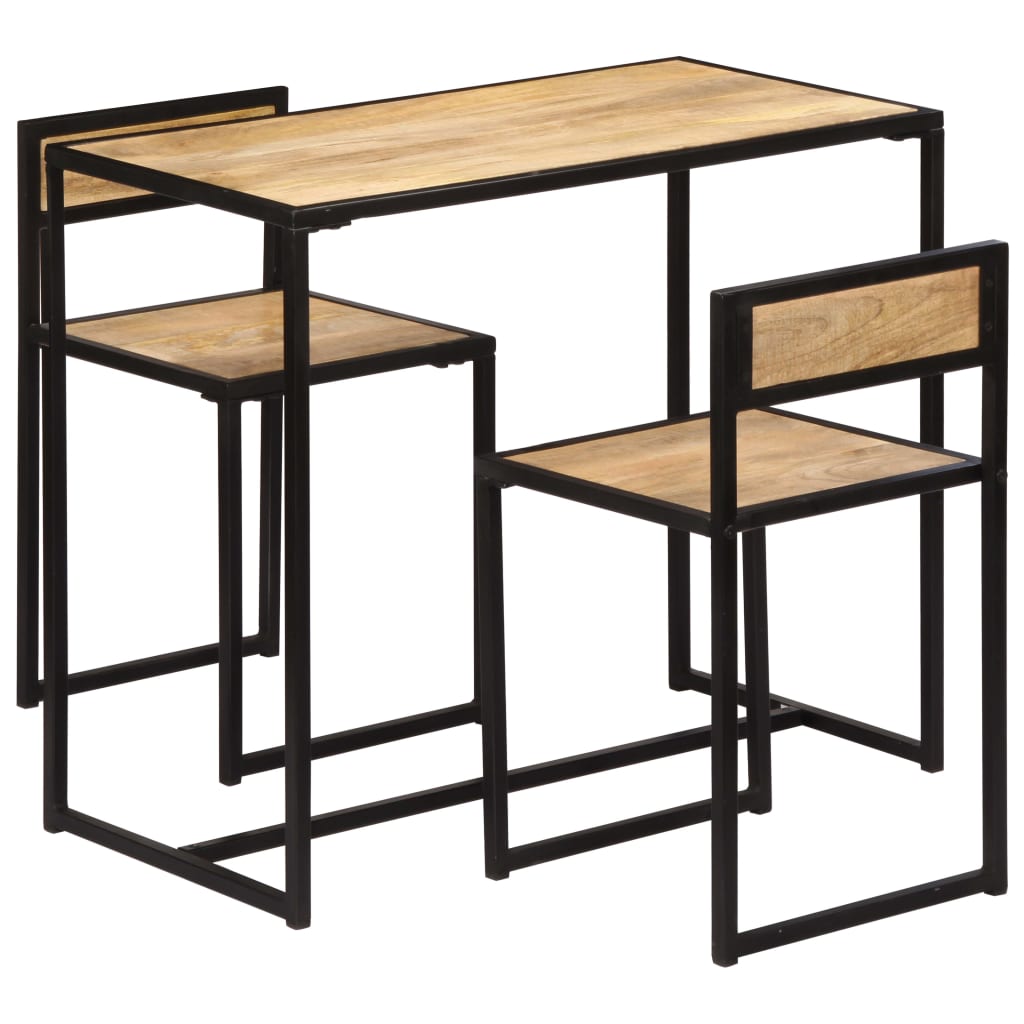 vidaXL Ensemble de salle à dîner 3 pcs Bois de manguier solide