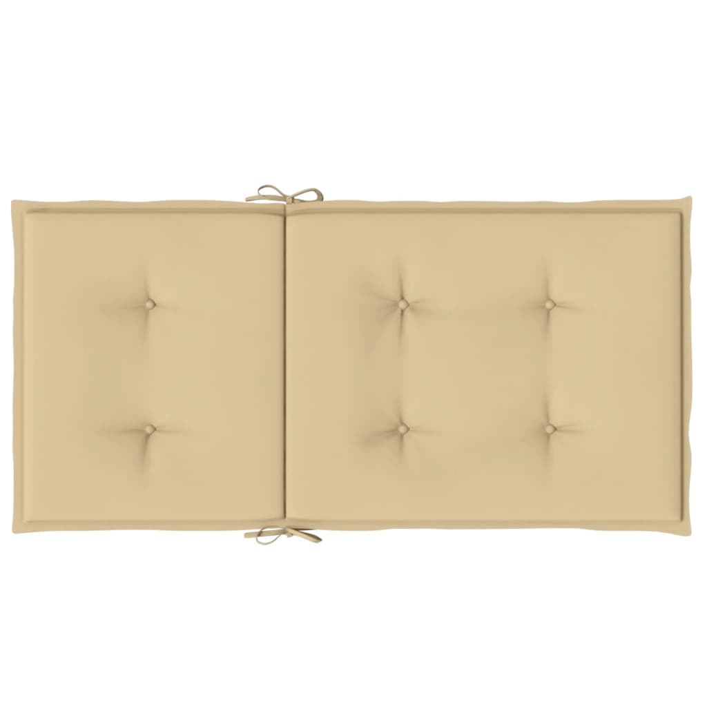 vidaXL Coussins de chaise à dossier bas lot de 6 beige mélangé tissu