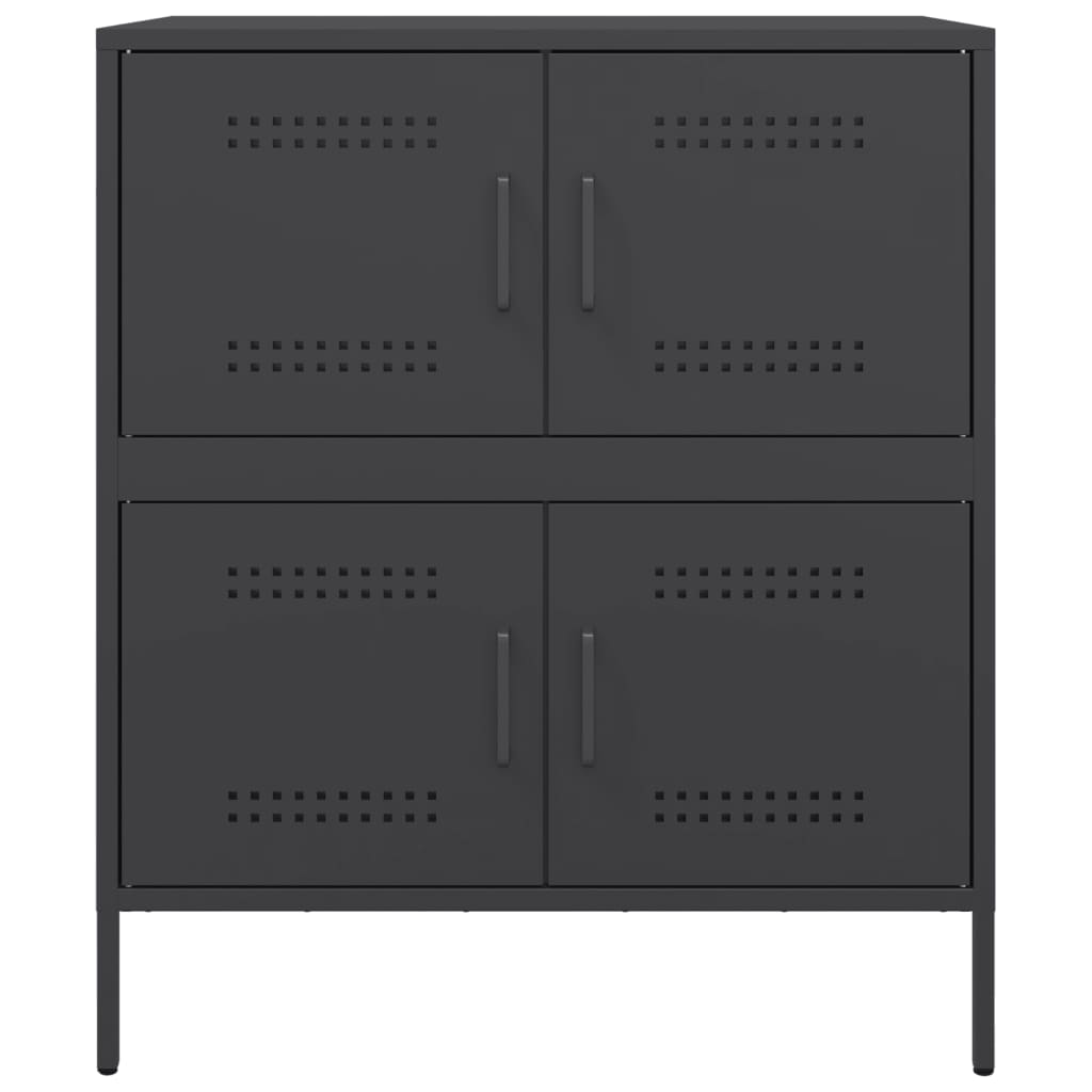 vidaXL Buffet noir 68x39x79 cm acier