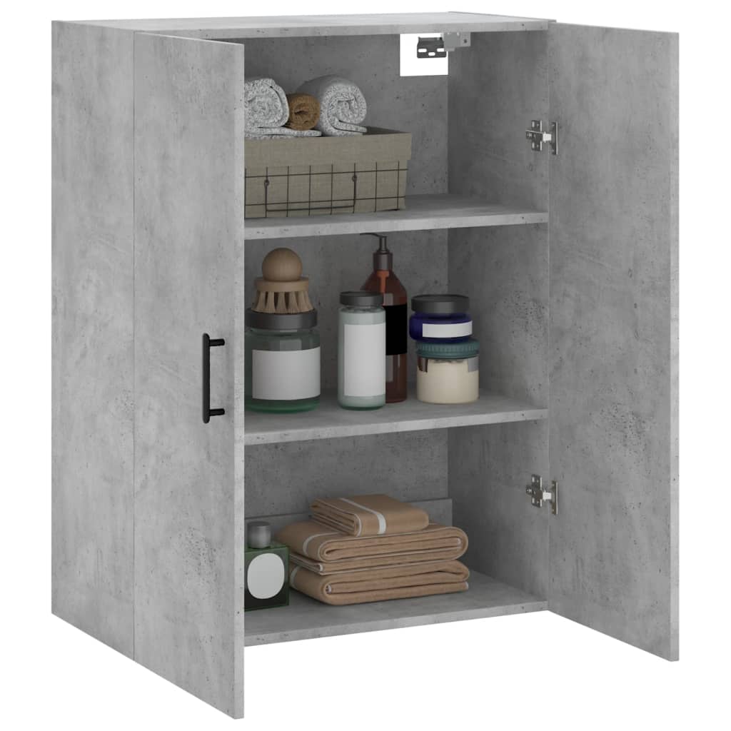 vidaXL Armoire murale gris béton 69,5x34x90 cm