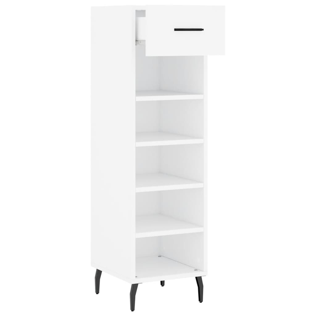 vidaXL Armoire à chaussures blanc 30x35x105 cm bois d'ingénierie