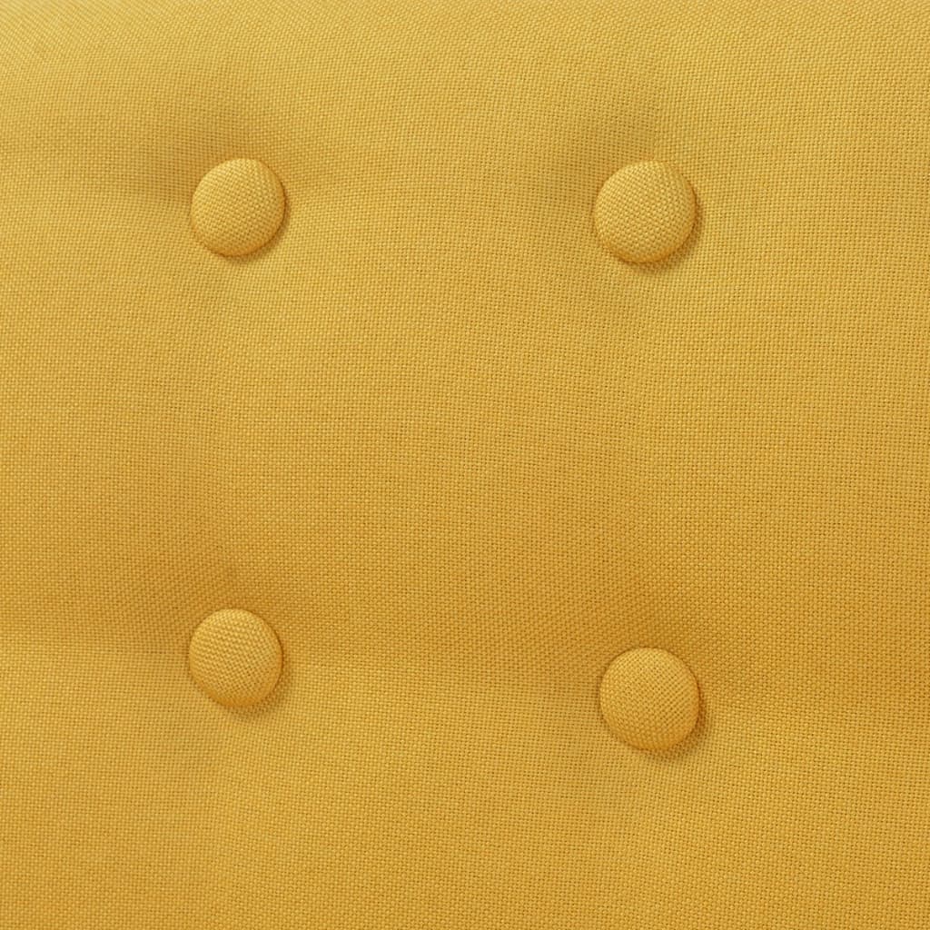 vidaXL Fauteuil jaune tissu