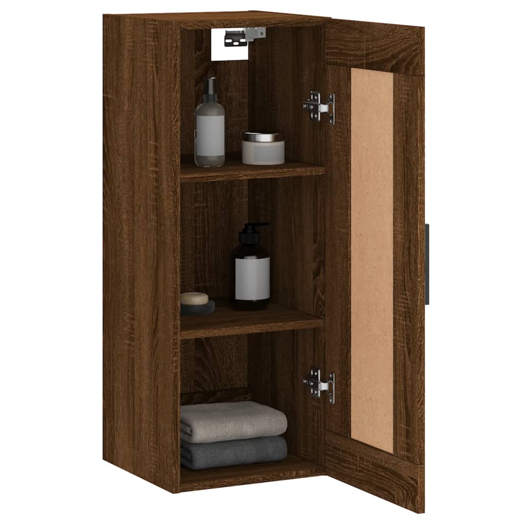 vidaXL Armoire murale chêne marron 34,5x34x90 cm bois d'ingénierie