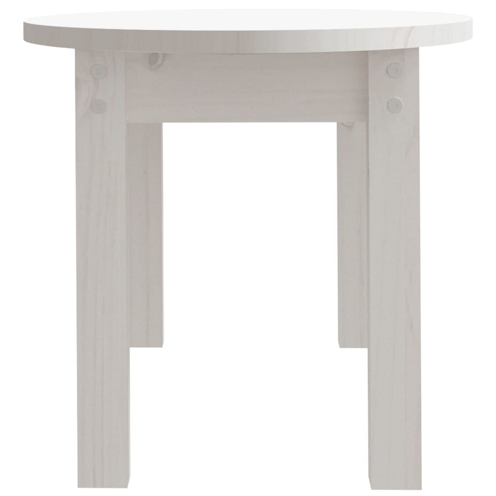 vidaXL Table basse Blanc 80x40x35 cm Bois massif de pin