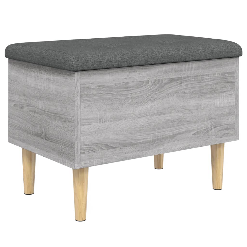 vidaXL Banc de rangement sonoma gris 62x42x46 cm bois d'ingénierie