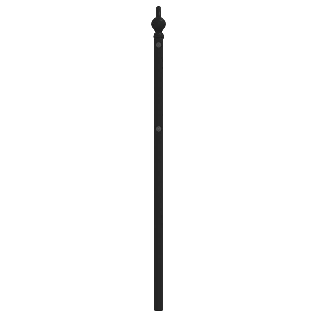 vidaXL Tête de lit métal noir 107 cm