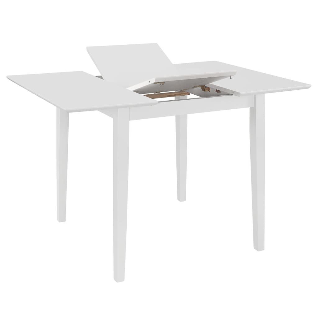 vidaXL Table à manger extensible Blanc (80-120)x80x74 cm MDF