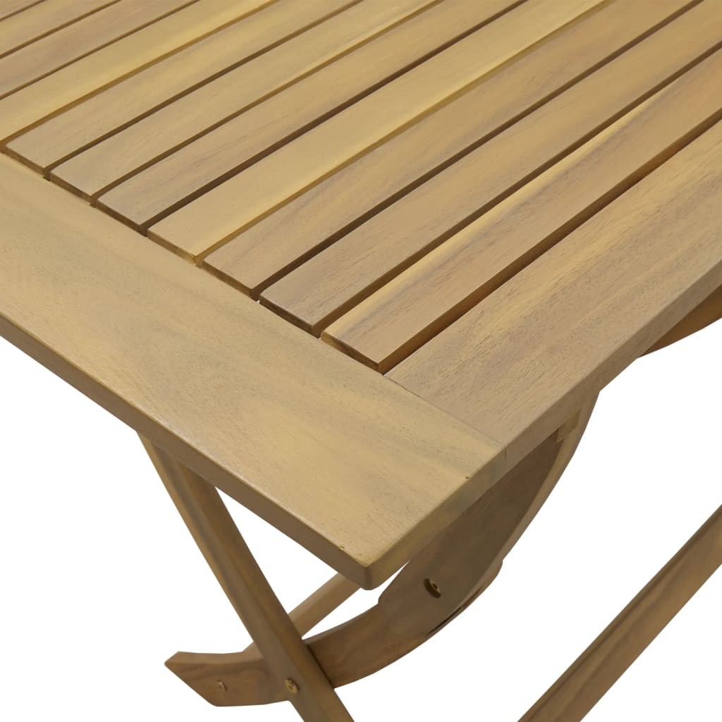 vidaXL Table pliable de jardin 110x55x75 cm bois d'acacia solide