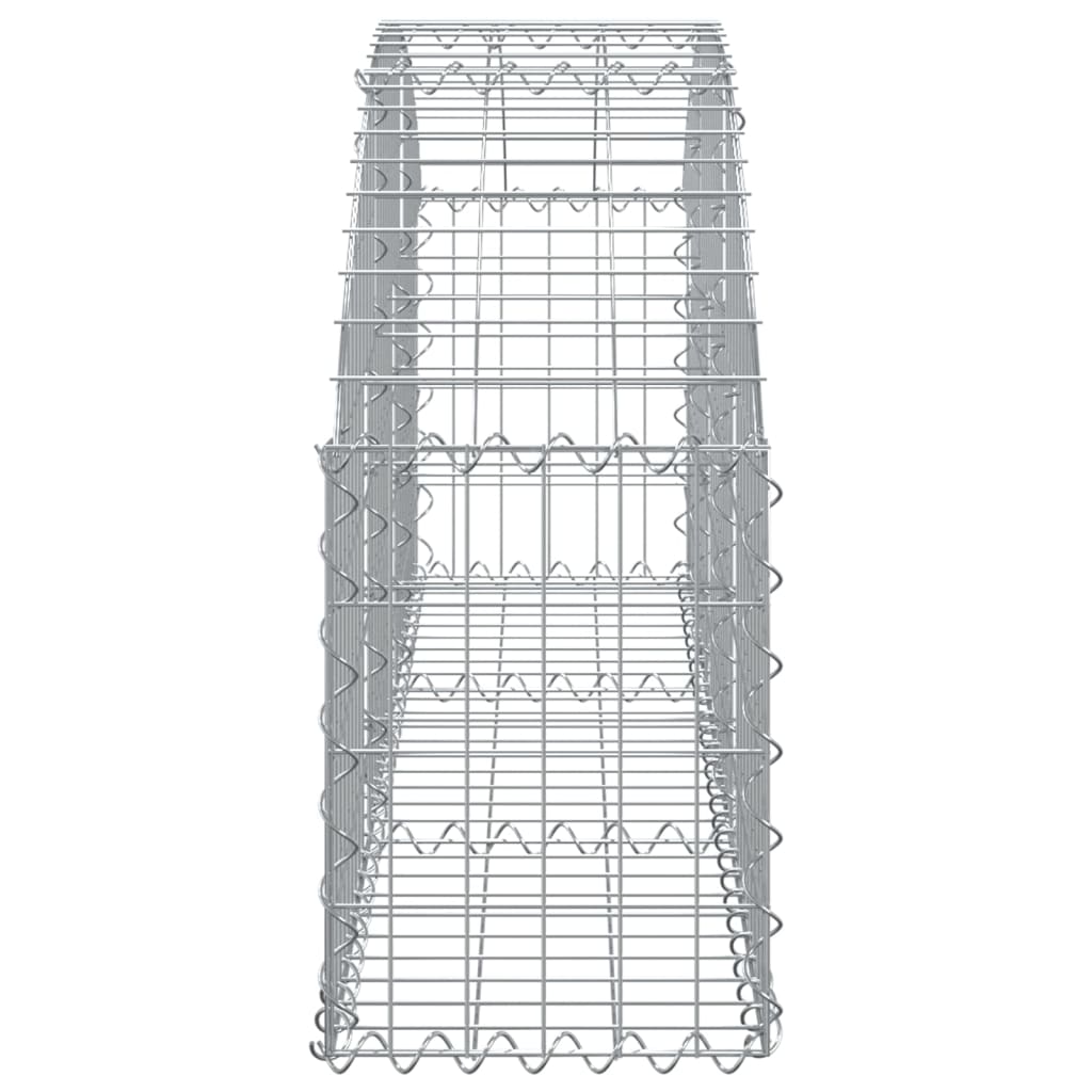 vidaXL Panier de gabions arqué 150x30x40/60 cm Fer galvanisé