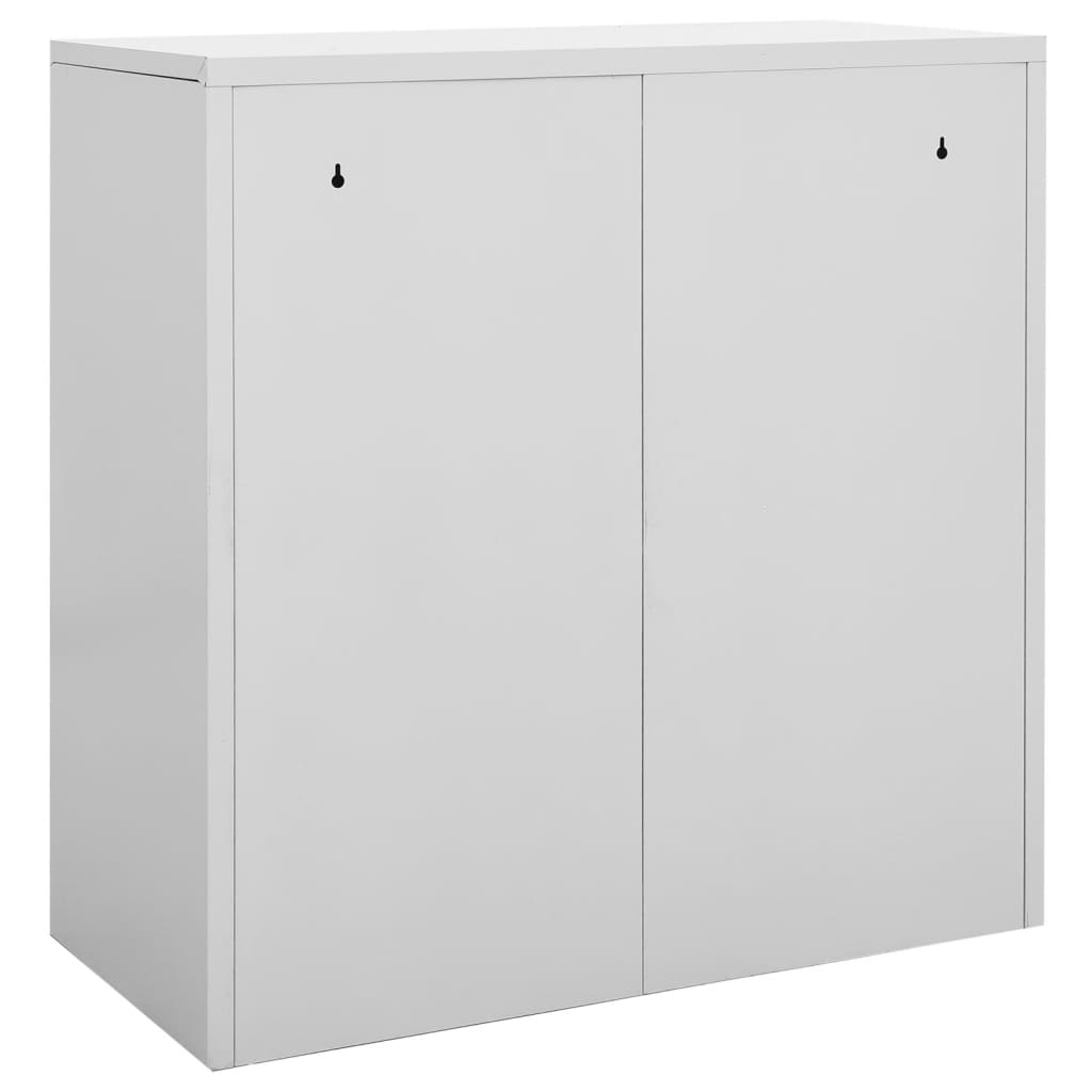 vidaXL Armoire à casiers Gris clair 90x45x92,5 cm Acier