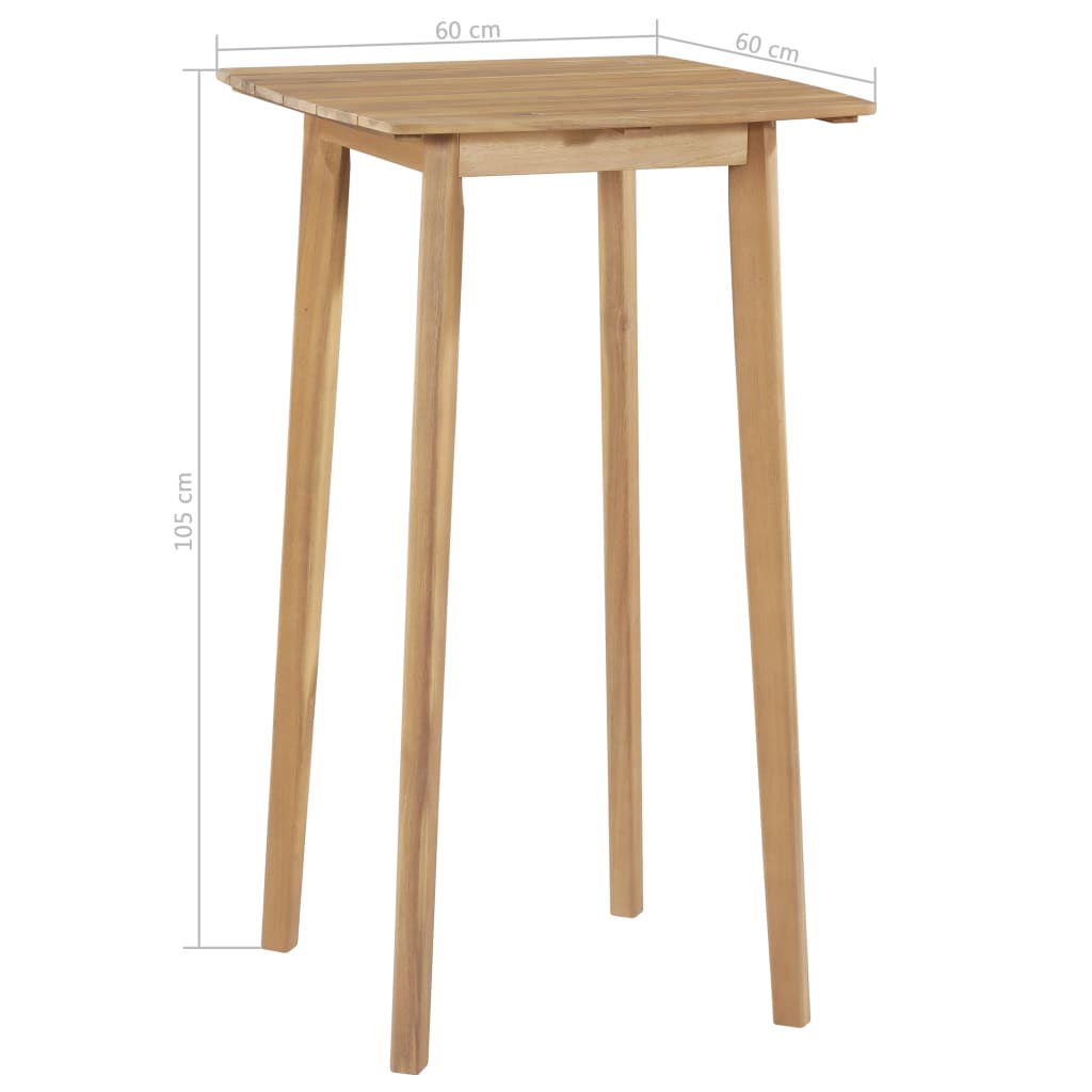 vidaXL Ensemble à manger d'extérieur 5 pcs Bois d'acacia solide