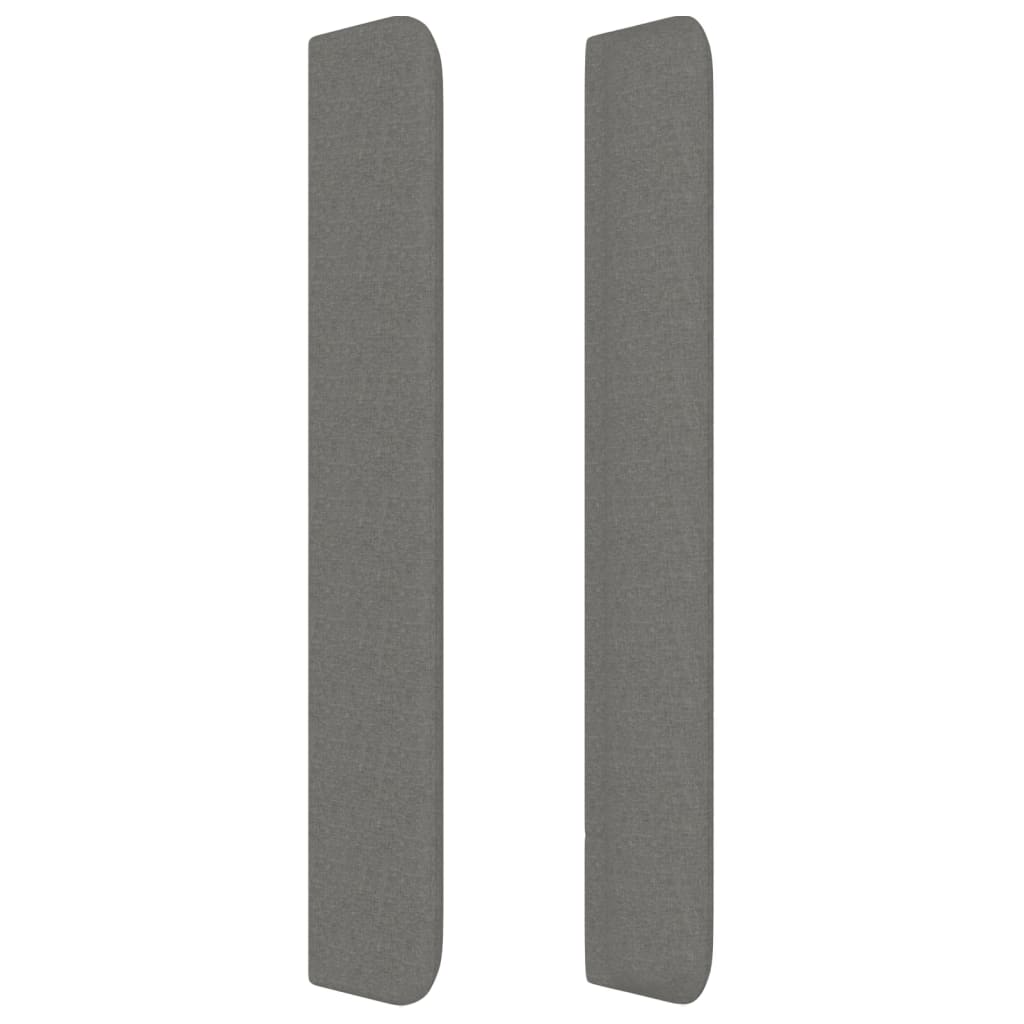 vidaXL Tête de lit avec oreilles Gris foncé 83x16x118/128 cm Tissu