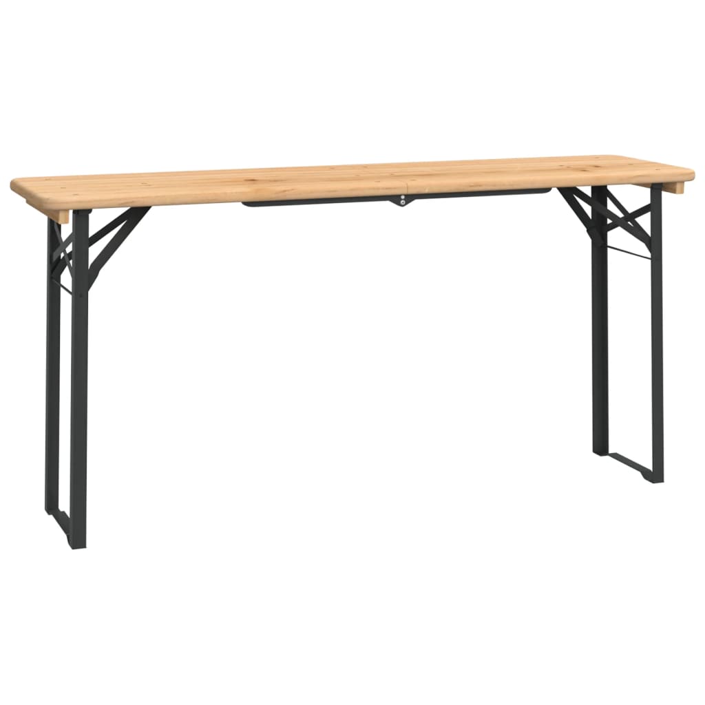 vidaXL Ensemble de tables à bière pliantes 3 pcs bois massif de sapin