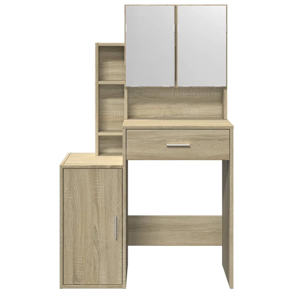 vidaXL Coiffeuse avec armoire chêne sonoma 80x35x132 cm