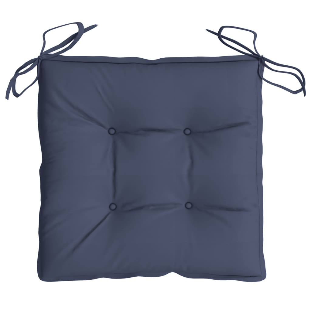 vidaXL Coussins de chaise lot de 6 bleu marine 40x40x7 cm tissu oxford