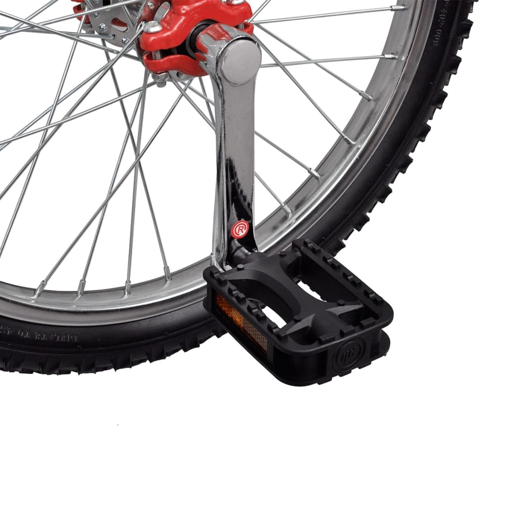 vidaXL Monocycle ajustable rouge 16 pouces