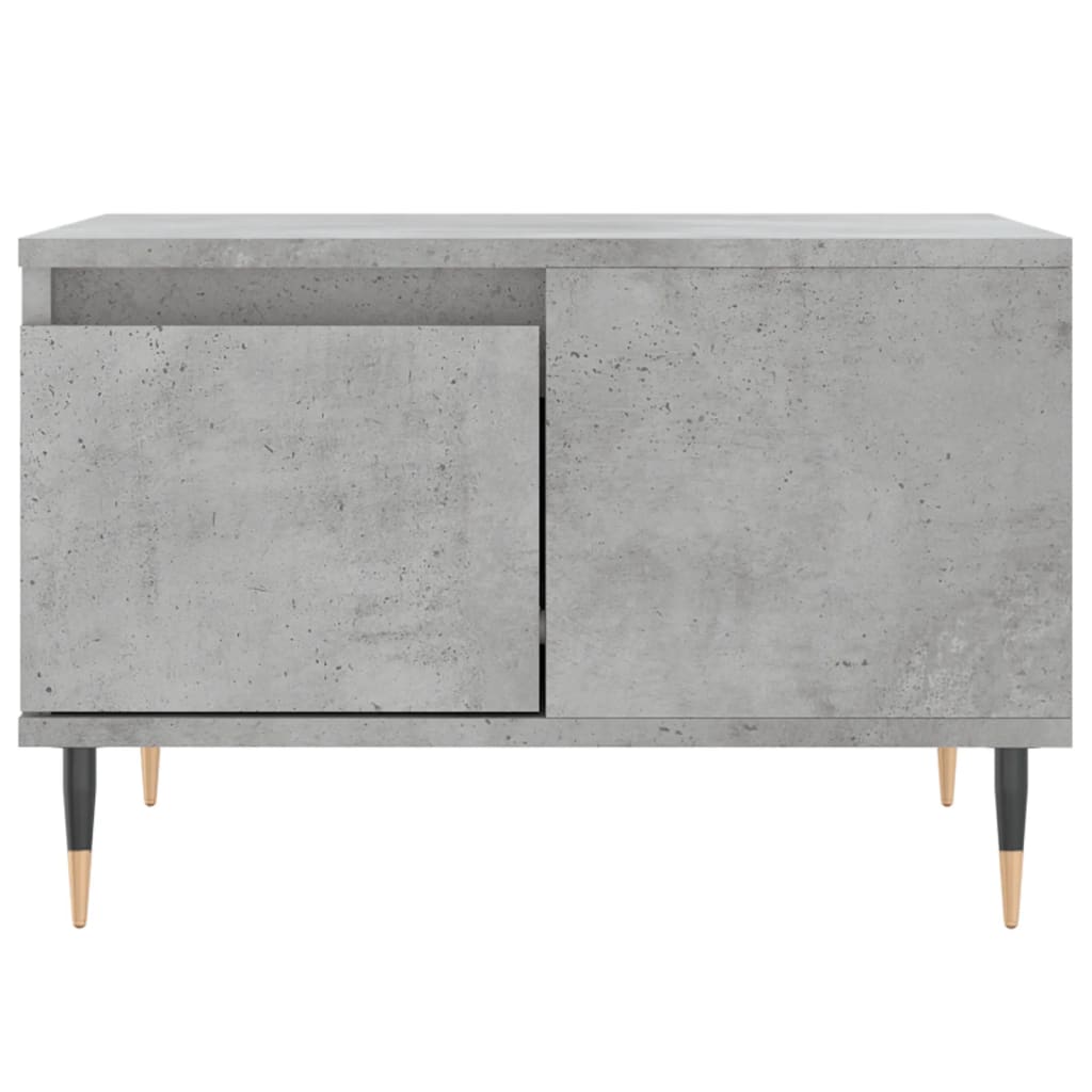 vidaXL Table basse gris béton 55x55x36,5 cm bois d'ingénierie