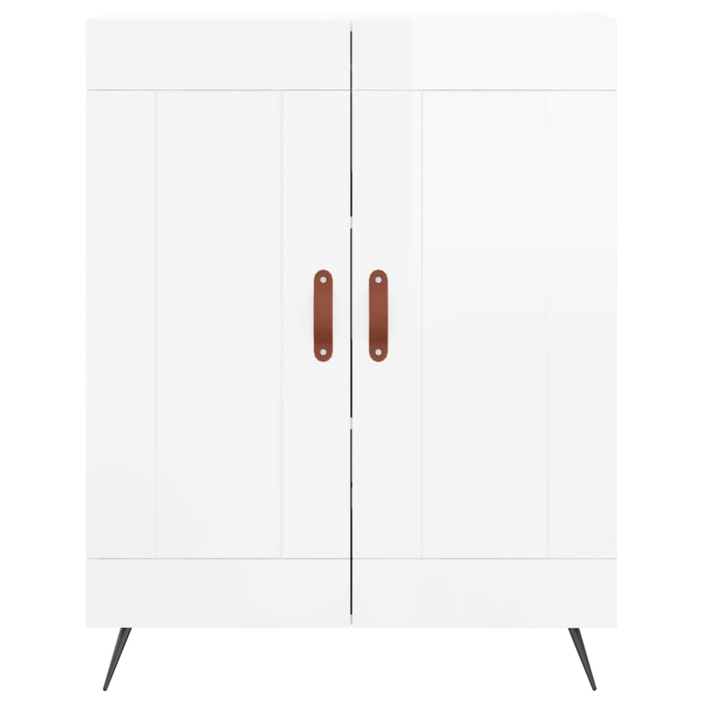 vidaXL Buffet Blanc brillant 69,5x34x90 cm Bois d'ingénierie