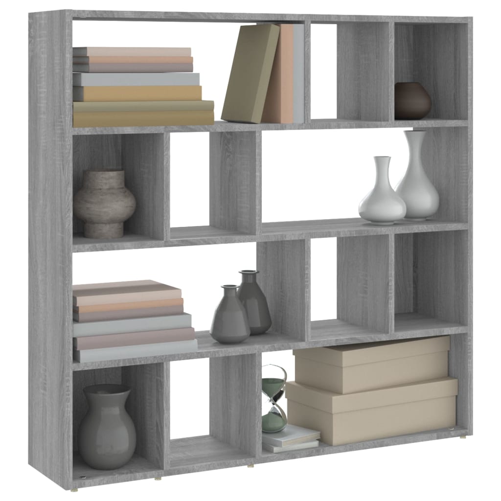 vidaXL Bibliothèque/Séparateur de pièce Sonoma gris 105x24x102 cm