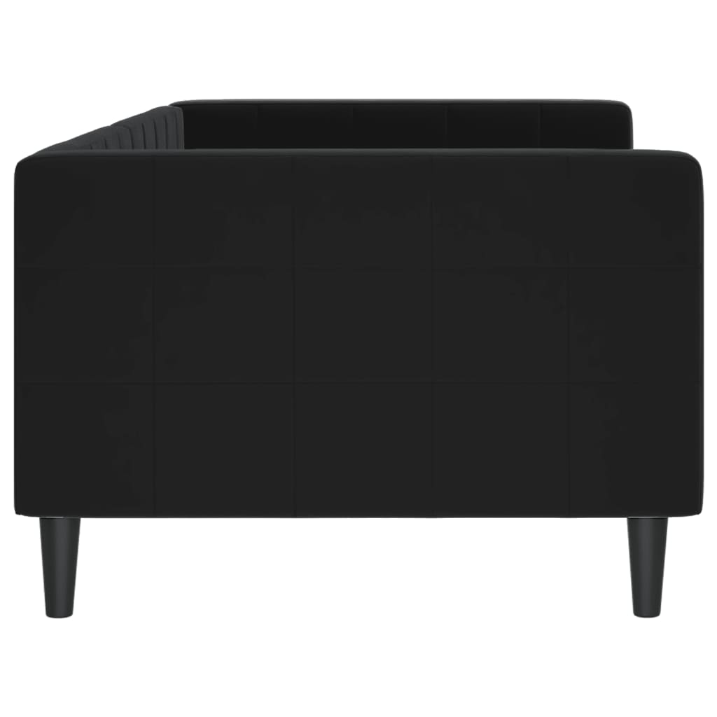 vidaXL Lit de repos noir 90x200 cm velours