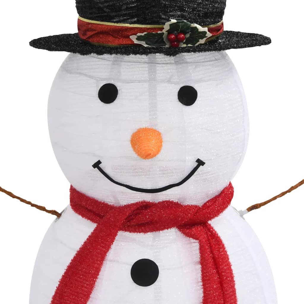 vidaXL Figurine de bonhomme de neige de Noël à LED Tissu 120 cm