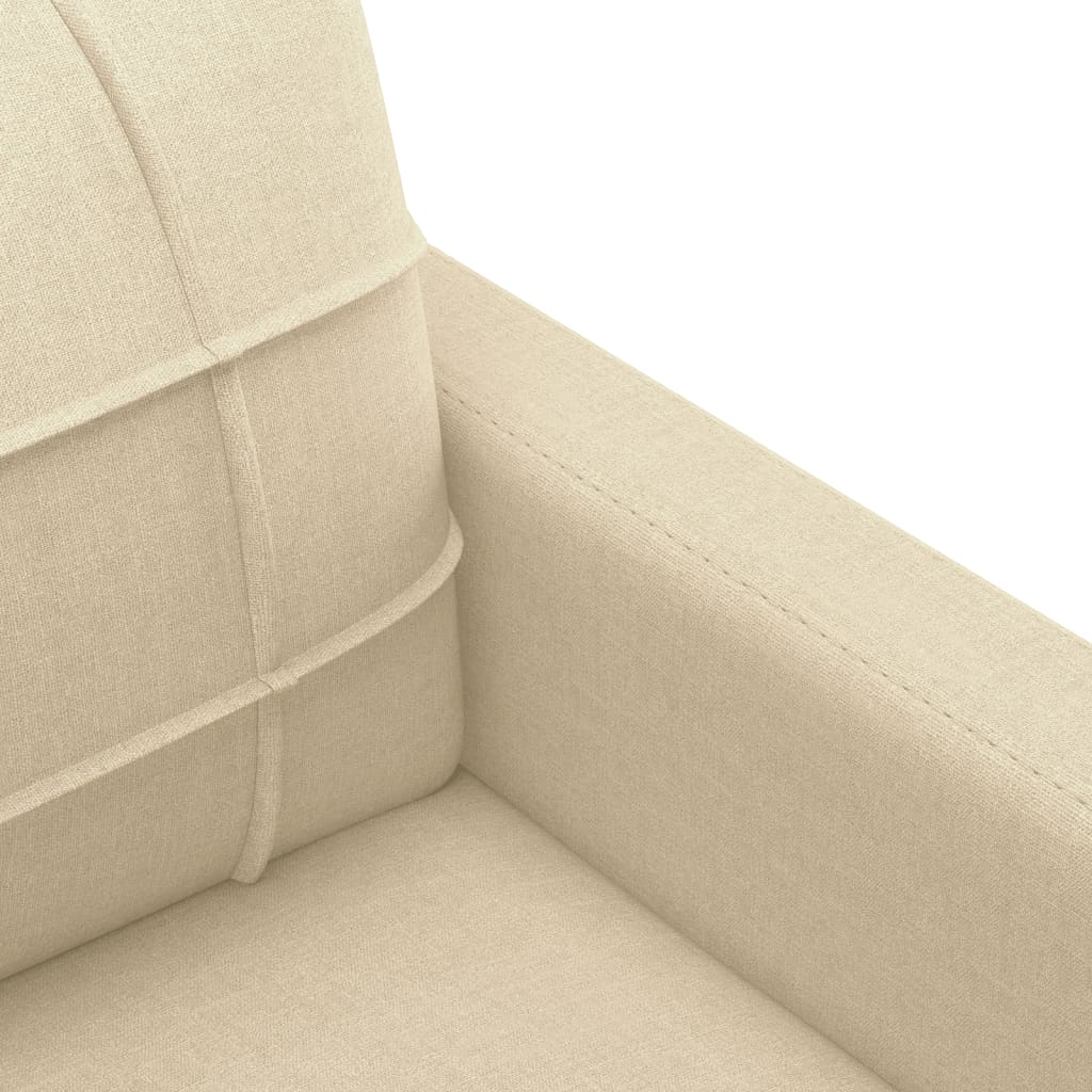 vidaXL Fauteuil Crème 60 cm Tissu