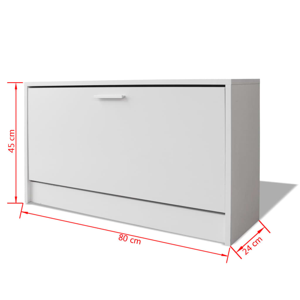 vidaXL Bureau avec tiroir et placard 100x40x73 cm Blanc