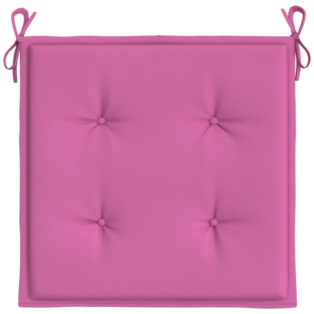 vidaXL Coussins de chaise de jardin lot de 4 rose 40x40x3 cm