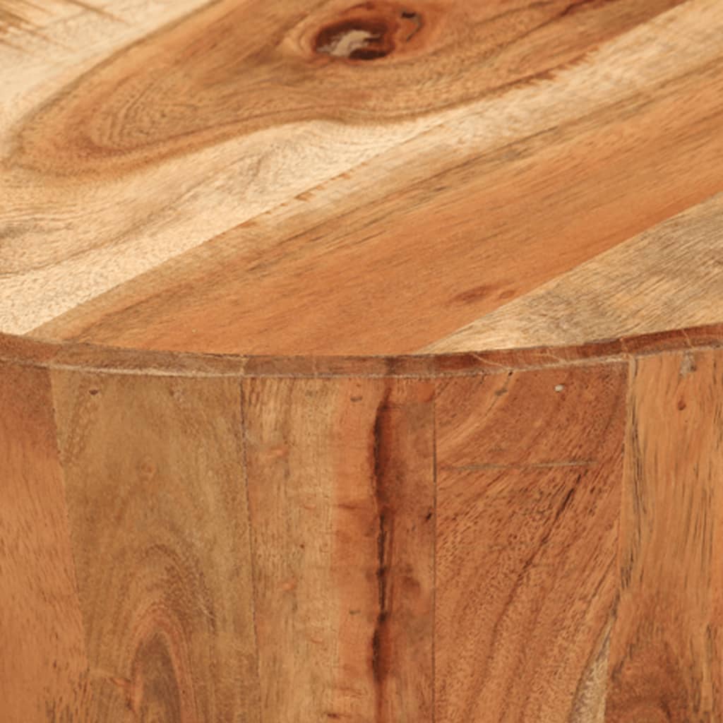 vidaXL Table basse Ø52x30 cm bois d'acacia massif