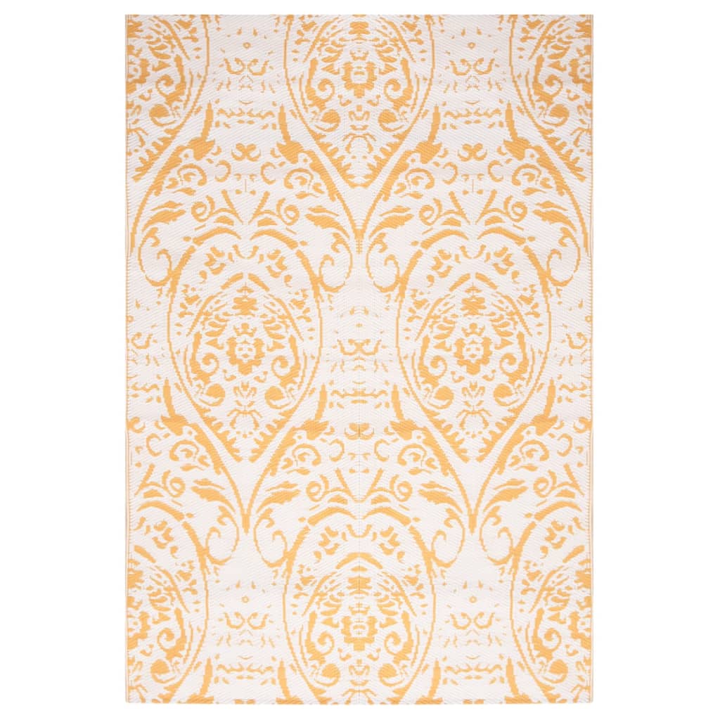 vidaXL Tapis d'extérieur Jaune 140x200 cm PP