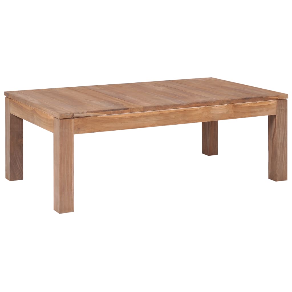 vidaXL Table basse Bois de teck et finition naturelle 110 x 60 x 40 cm