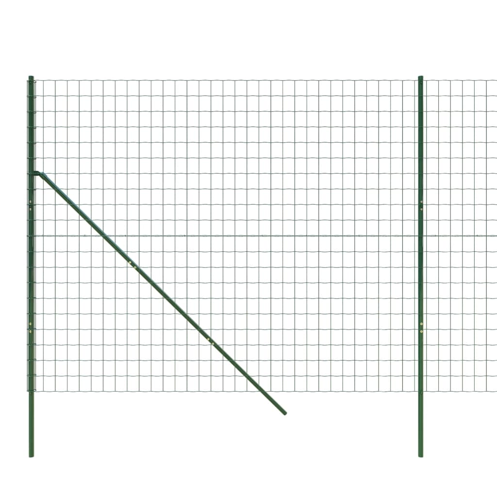 vidaXL Clôture en treillis métallique vert 1,4x25 m acier galvanisé