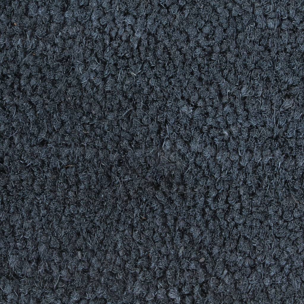 vidaXL Tapis de porte gris foncé 100x200 cm fibre de coco touffeté
