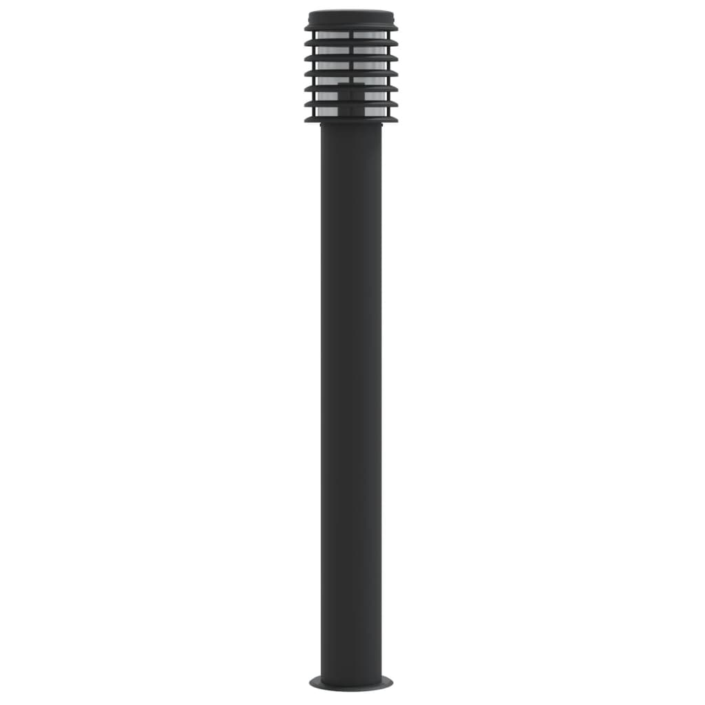 vidaXL Lampadaire d'extérieur noir 110 cm acier inoxydable