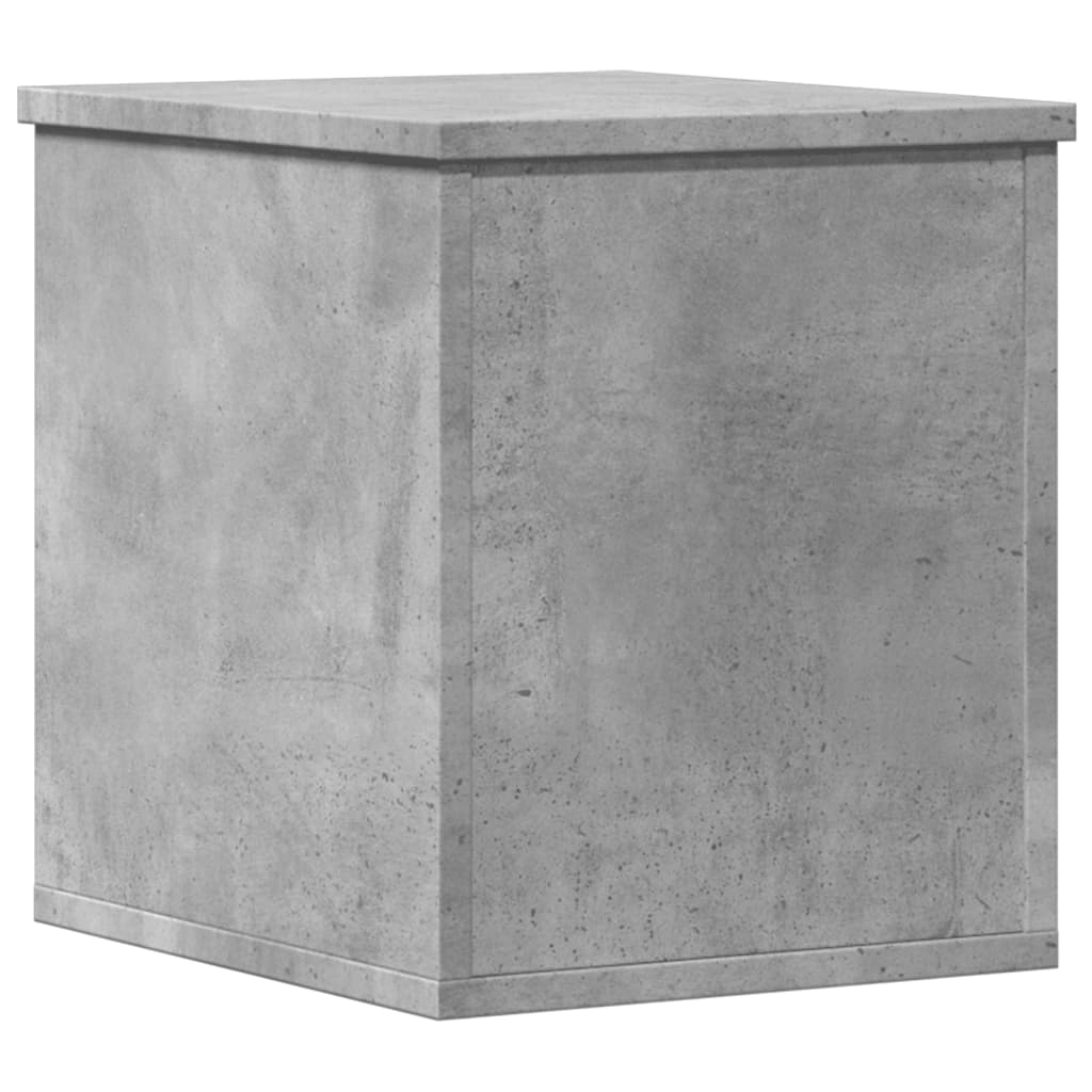 vidaXL Boîte de rangement gris béton 30x35x35 cm bois d'ingénierie